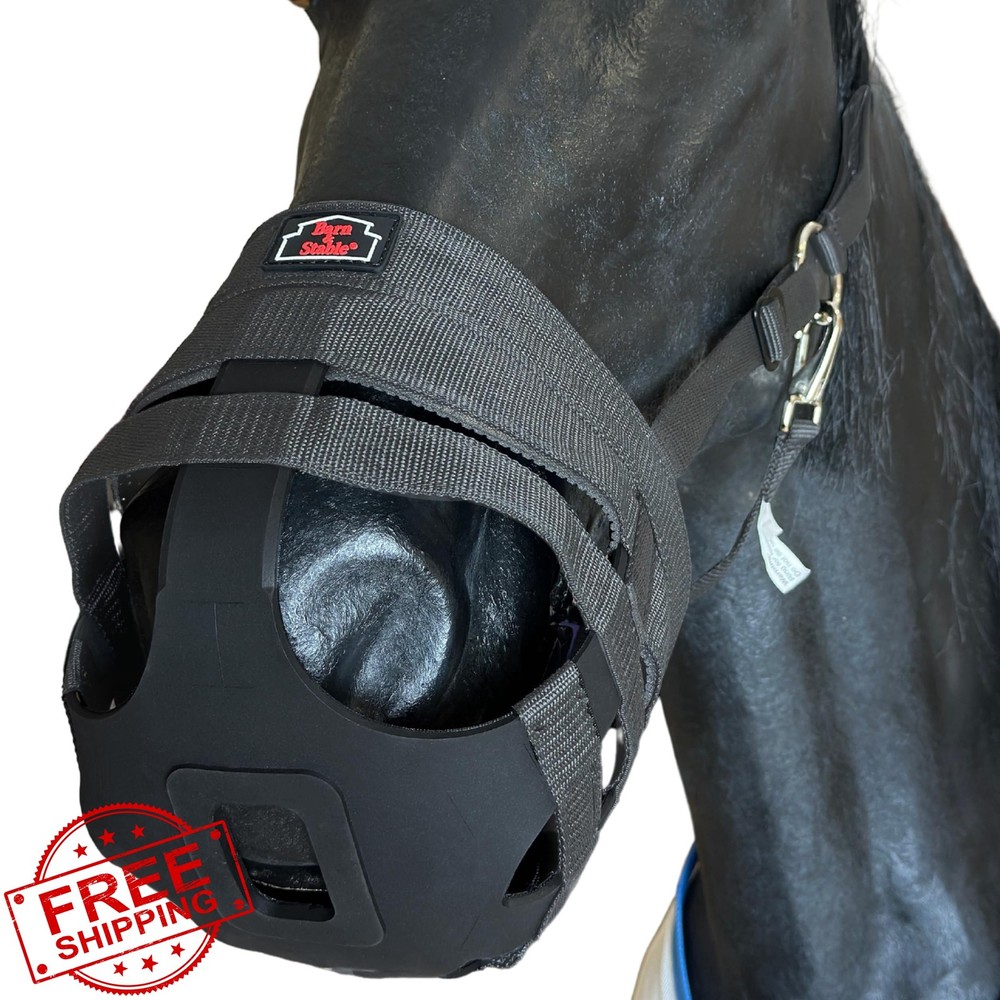 BARN STABLE Horse Grazing Muzzle Easy Breathe Comfortable Adjustable