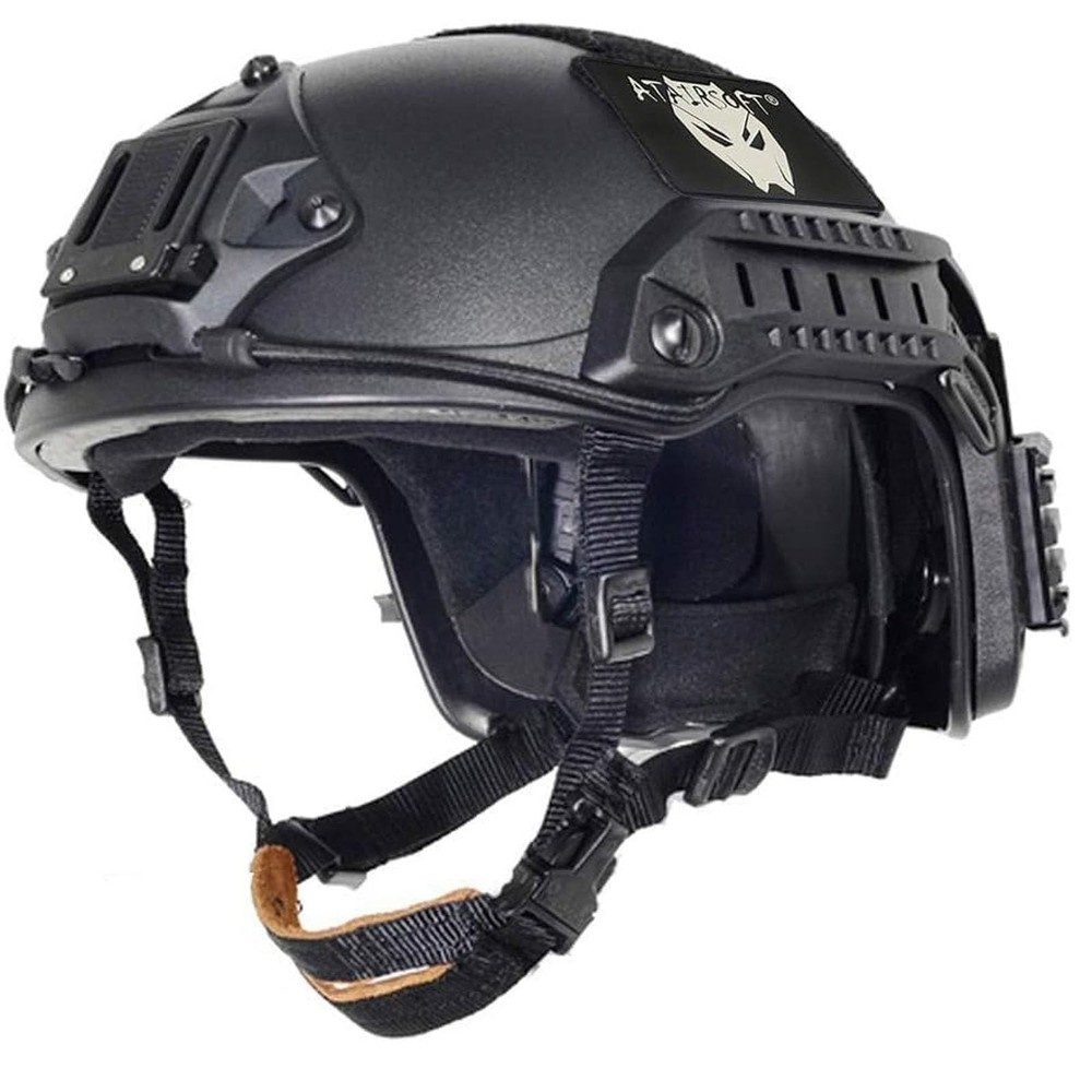 ATAIRSOFT Adjustable Maritime Helmet ABS for Airsoft Medium-Large, Black