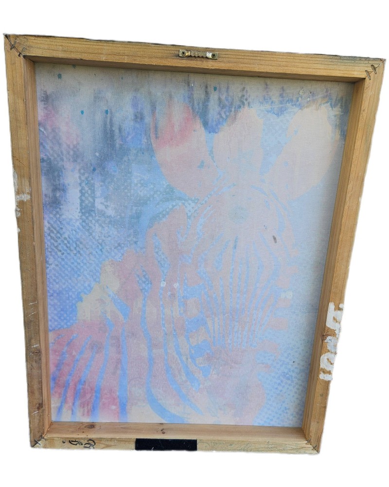 Handmade Spray Painted Moon Artwork 16x20"