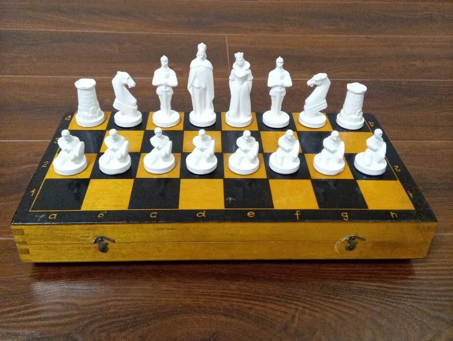 Nice King Arthur Style Vintage Chess Set Soviet USSR