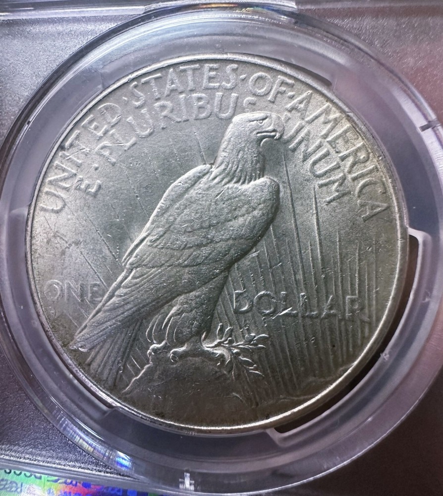 1935 peace silver dollar PCGS AU58