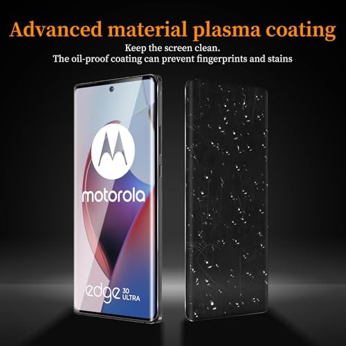 3 Pack Screen Protector for Moto Edge 30 Ultra, UltraClear, 9H Hardness,