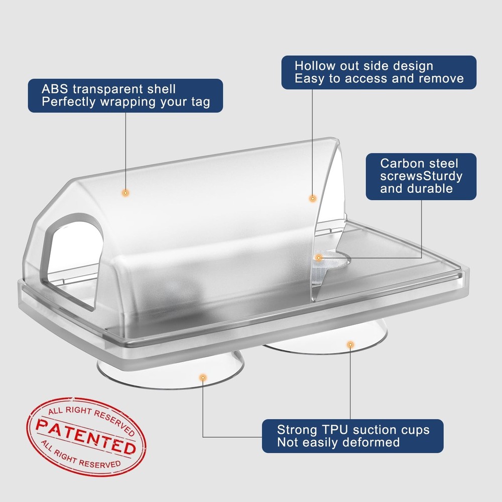 2 Pack EZ Pass Holder with Super Strong Suction Cups for Windshield. Ezpass H...
