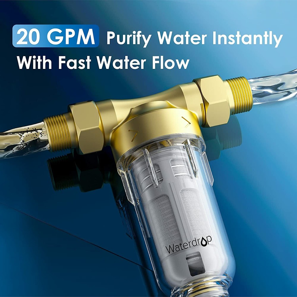 Waterdrop Backwash Spin Down Sediment Filter - Whole House Pre-Filtration System