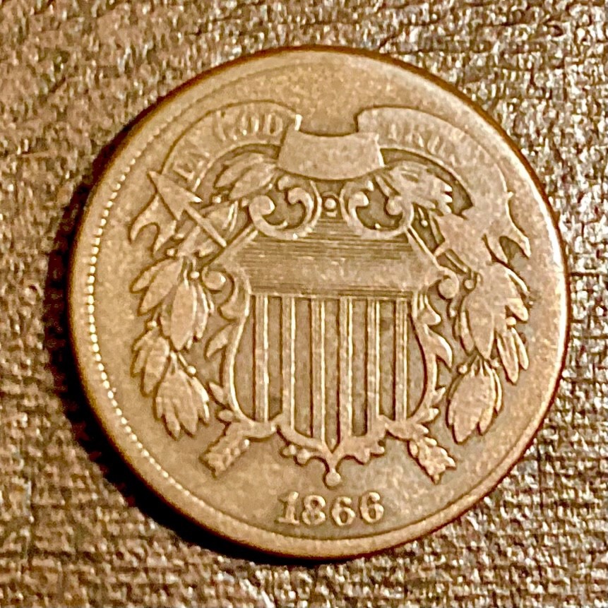 ~ 1866 US 2 TWO CENTS