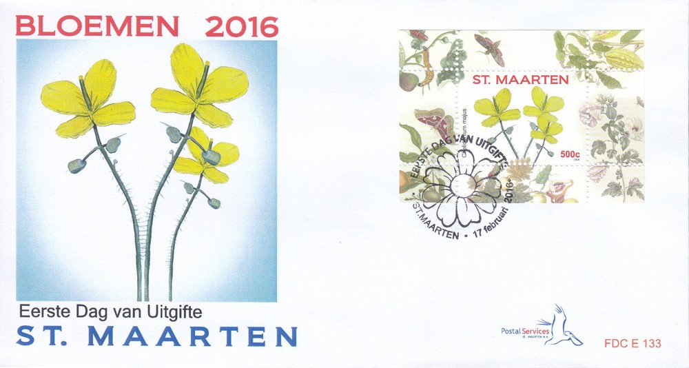 Sint Maarten Issue FDC 2016 (133) Flowers
