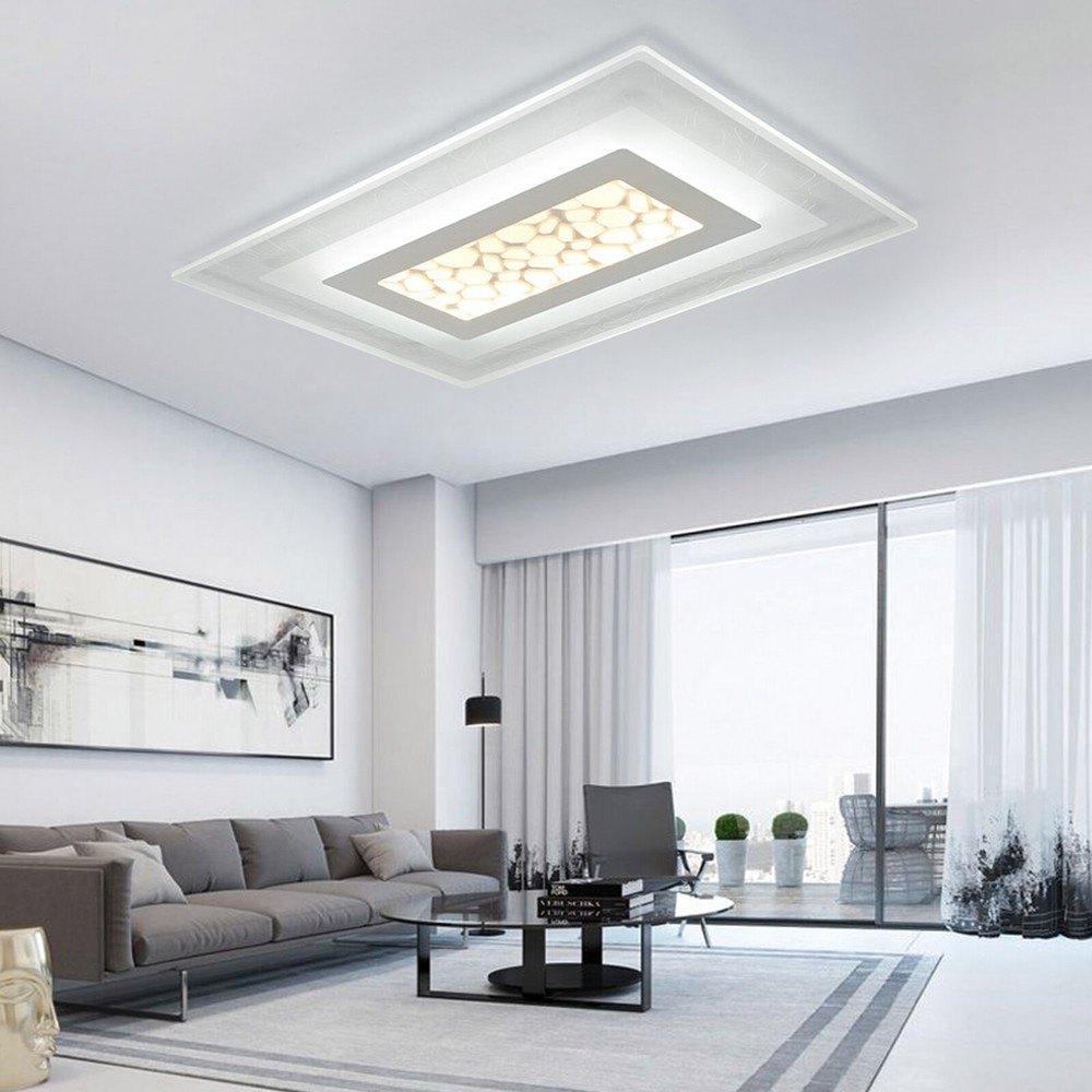 Acrylic LED Ceiling Light Modern Flush Mount Light Chandelier W/Remote Control