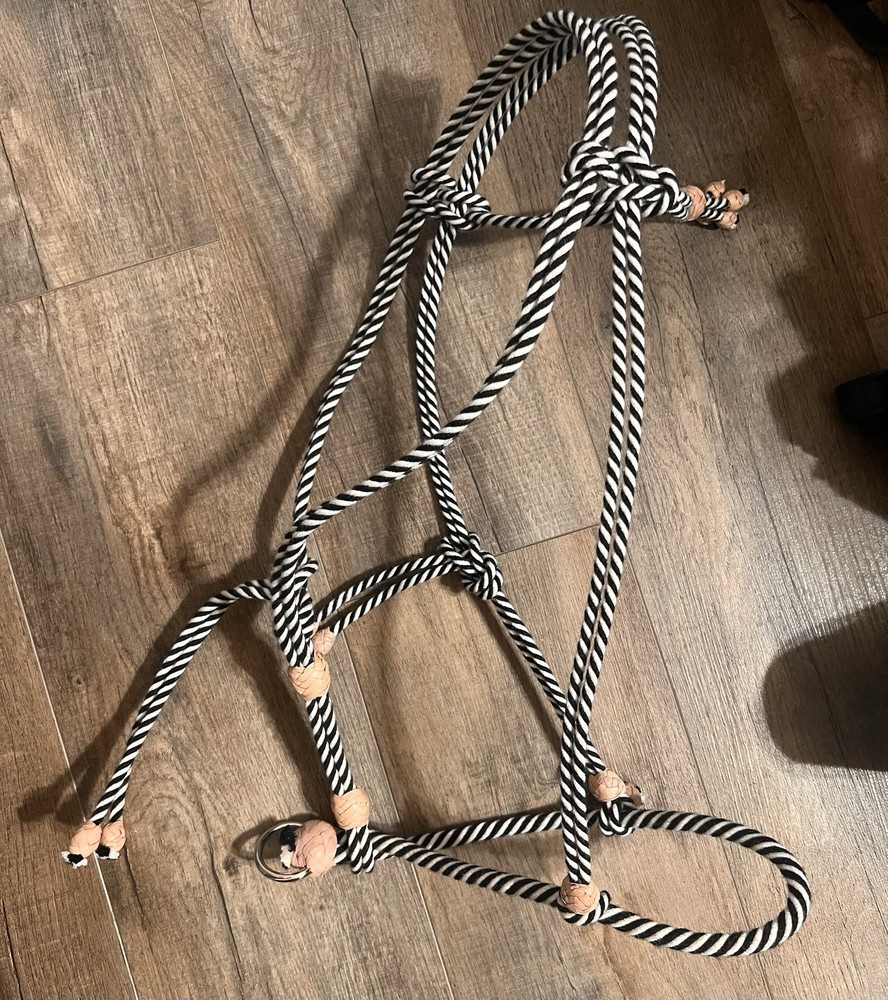 Horse Tack - Black Rope Halter