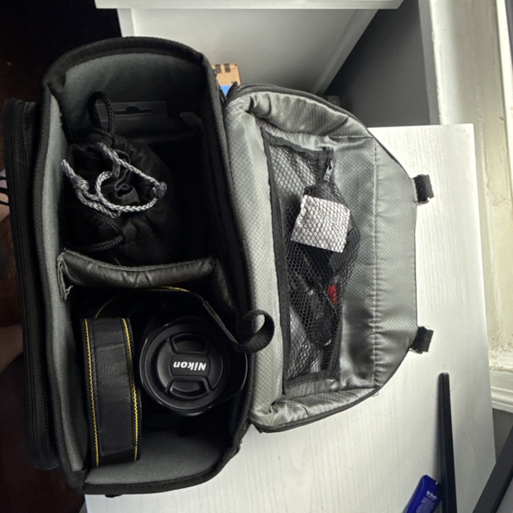 Nikon D3300 Camera Accessory Bundle with Bag & Accessory Compartments