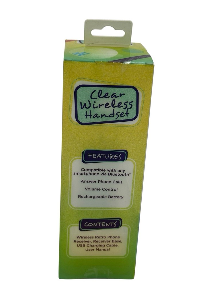 Clear Wireless Phone Handset W Bluetooth