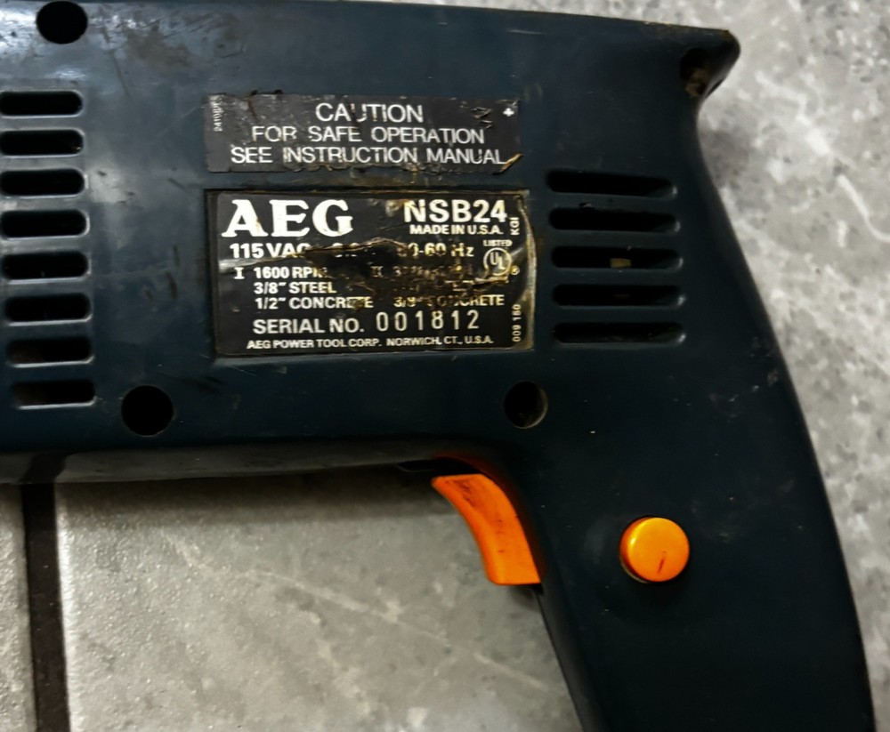 Vintage AEG 1/2” Hammer Drill NSB-24 with case