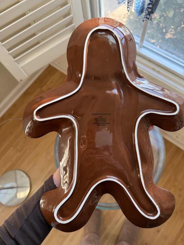 Harry & David Gingerbread Man Serving Platter