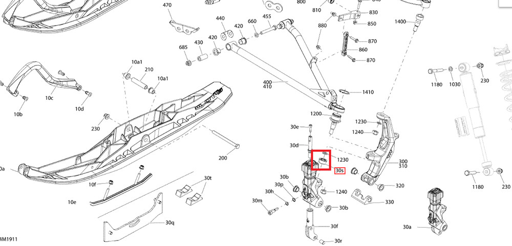 SKI-DOO BLACK RUBBER GROMMET 505073772