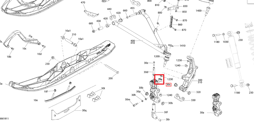 SKI-DOO BLACK RUBBER GROMMET 505073772