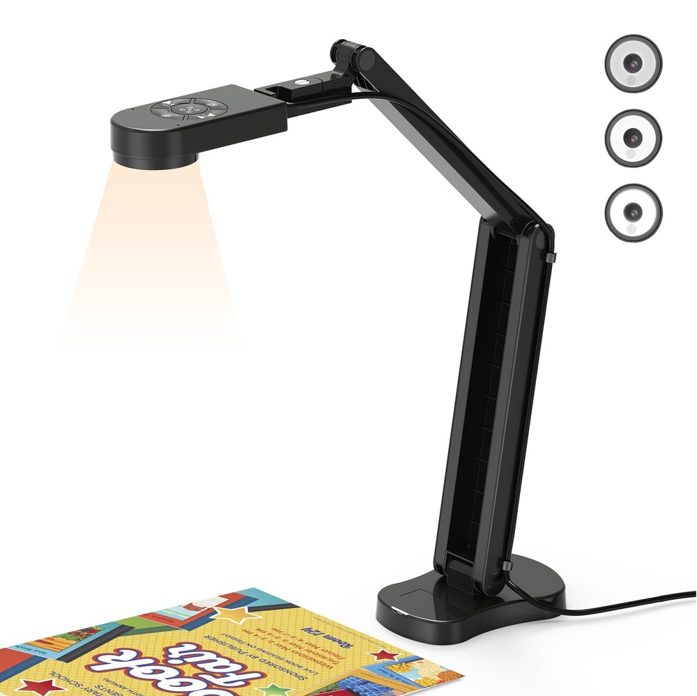 Thustar 8mp Document Camera & Webcam 4k With Dual Microphones Usb Visualiser A3s