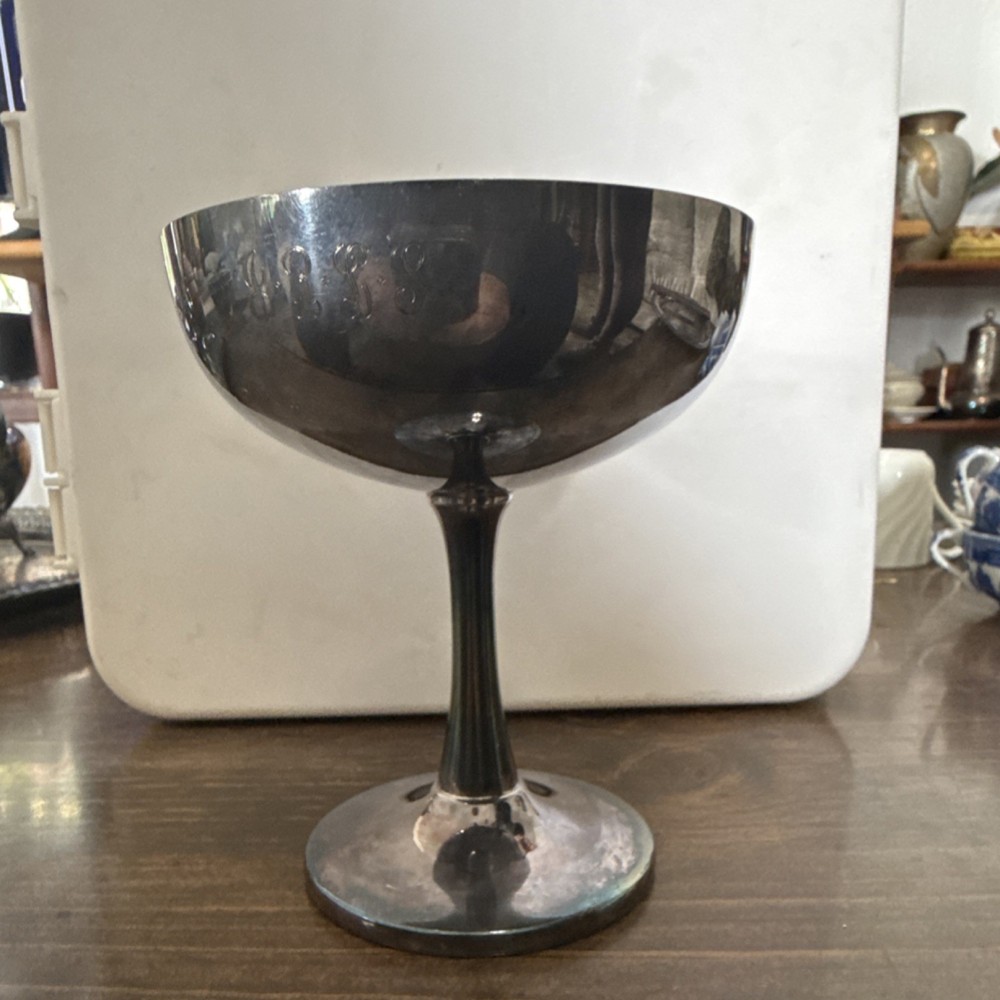 Crescent Silverplate Goblet Cup EC 78 Elegant Decorative Silver-Plated Drinkware