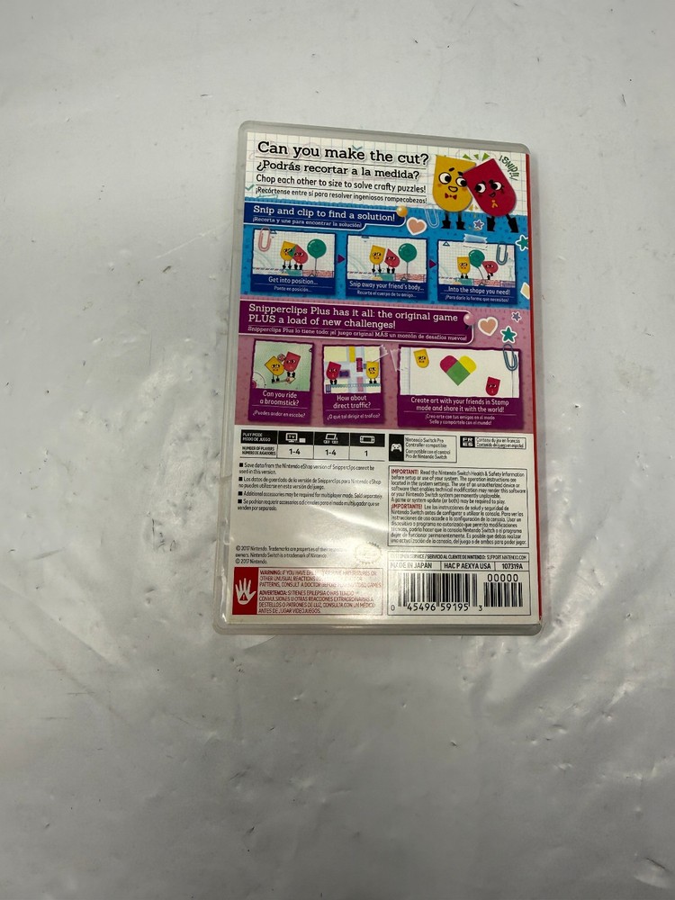 Authentic Replacement Case ONLY - Snipperclips Plus