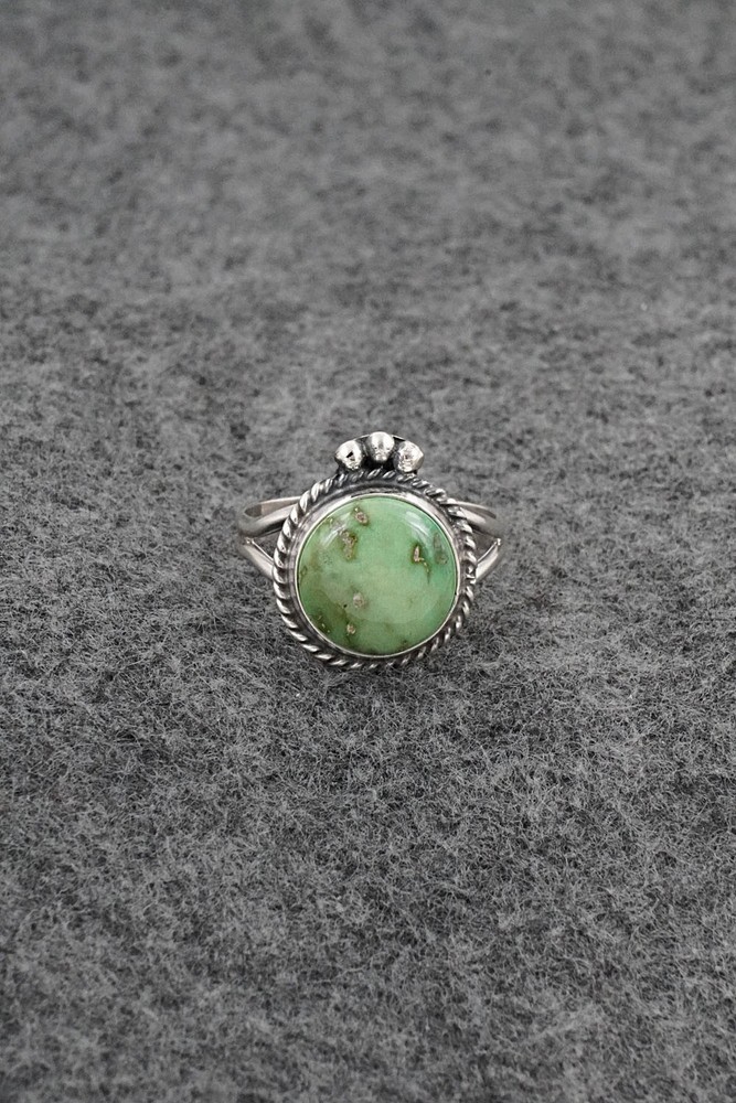Turquoise & Sterling Silver Ring - Rosemary Saunders - Size 7