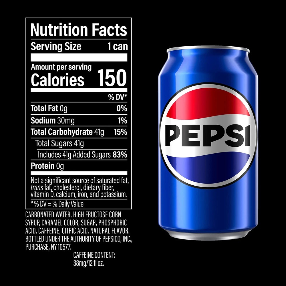 Pepsi Cola Soda, 12 fl oz, 36-Pack Cans