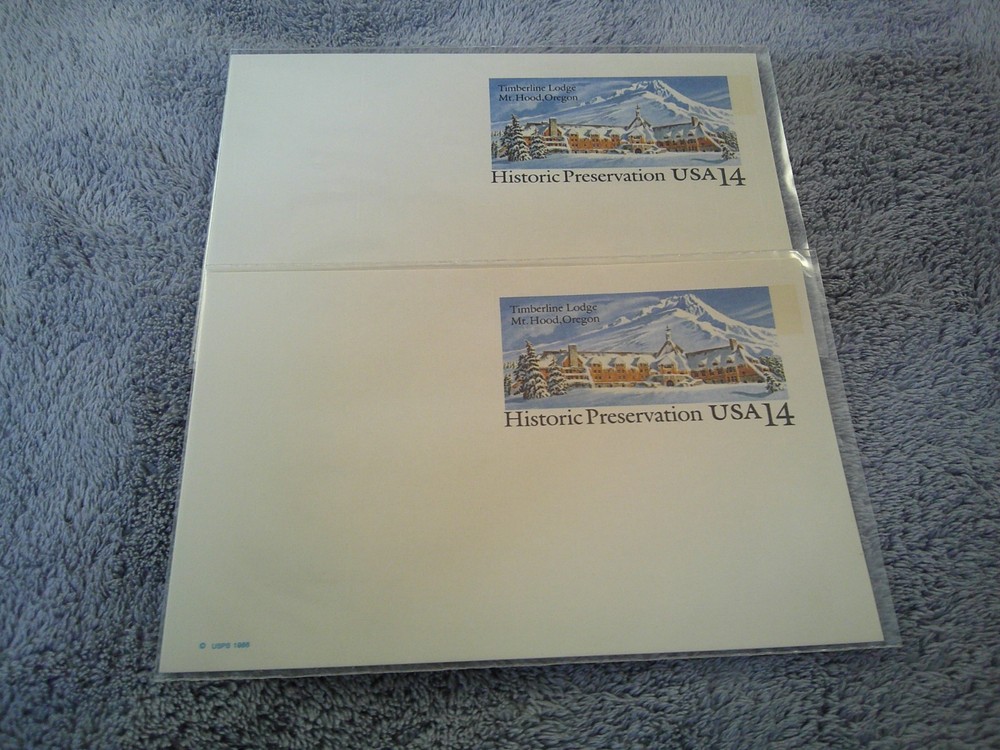 US Historic Preservation 14 cent Postage Postcards Lot of 2
