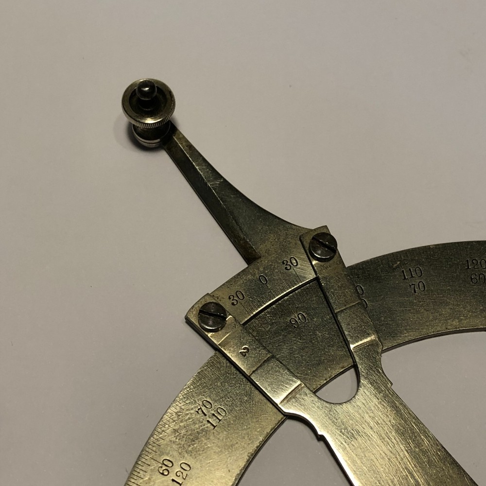 German Silver Protractor Riefler