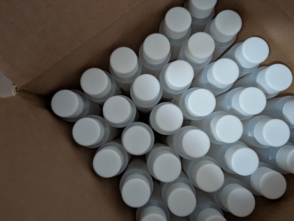 Natural Cylinder Bottles - 72pc- 1 oz, Standard Cap