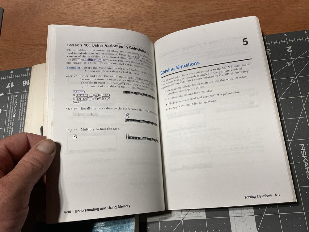 Hewlett-Packard HP 48G Series Calculator User's Guide, Quick Start Guide, 1993