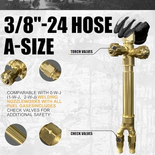 Ligth Duty Welding/Brazing Series "J" Torch Handle with Welding Tips, with
