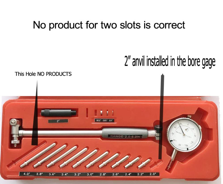 2" - 6" Bore Gauge 0.0005" Increment Set