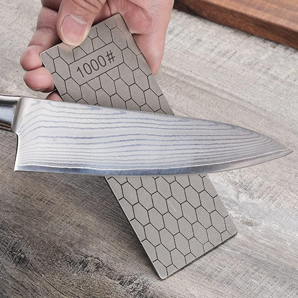 Diamond Sharpening Stone, Knife Sharpener Stone Whetstone SET-C, Silver