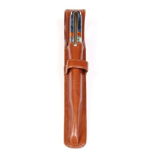Leather Pen Holder - Tan Single