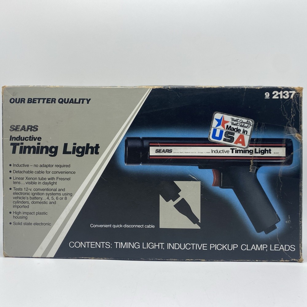 Sears Clamp On Inductive Timing Light Leads Clamp 9-2137