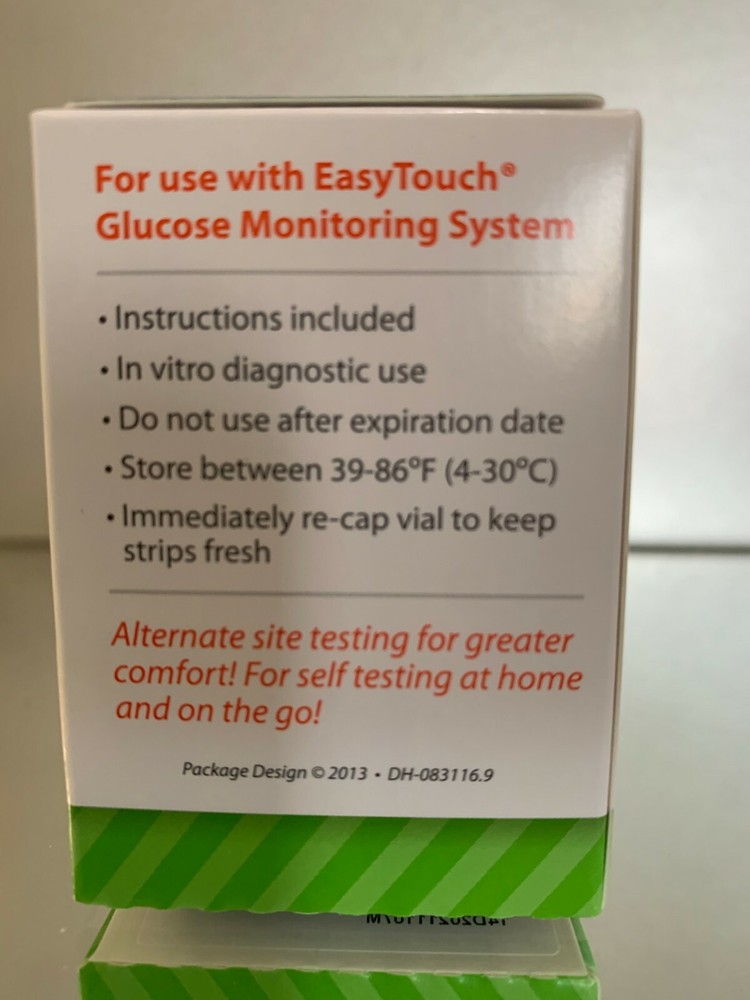 Easy Touch Blood Glucose Test Strips 100 CT PLUS 100 LANCETS PLUS 100 PADS