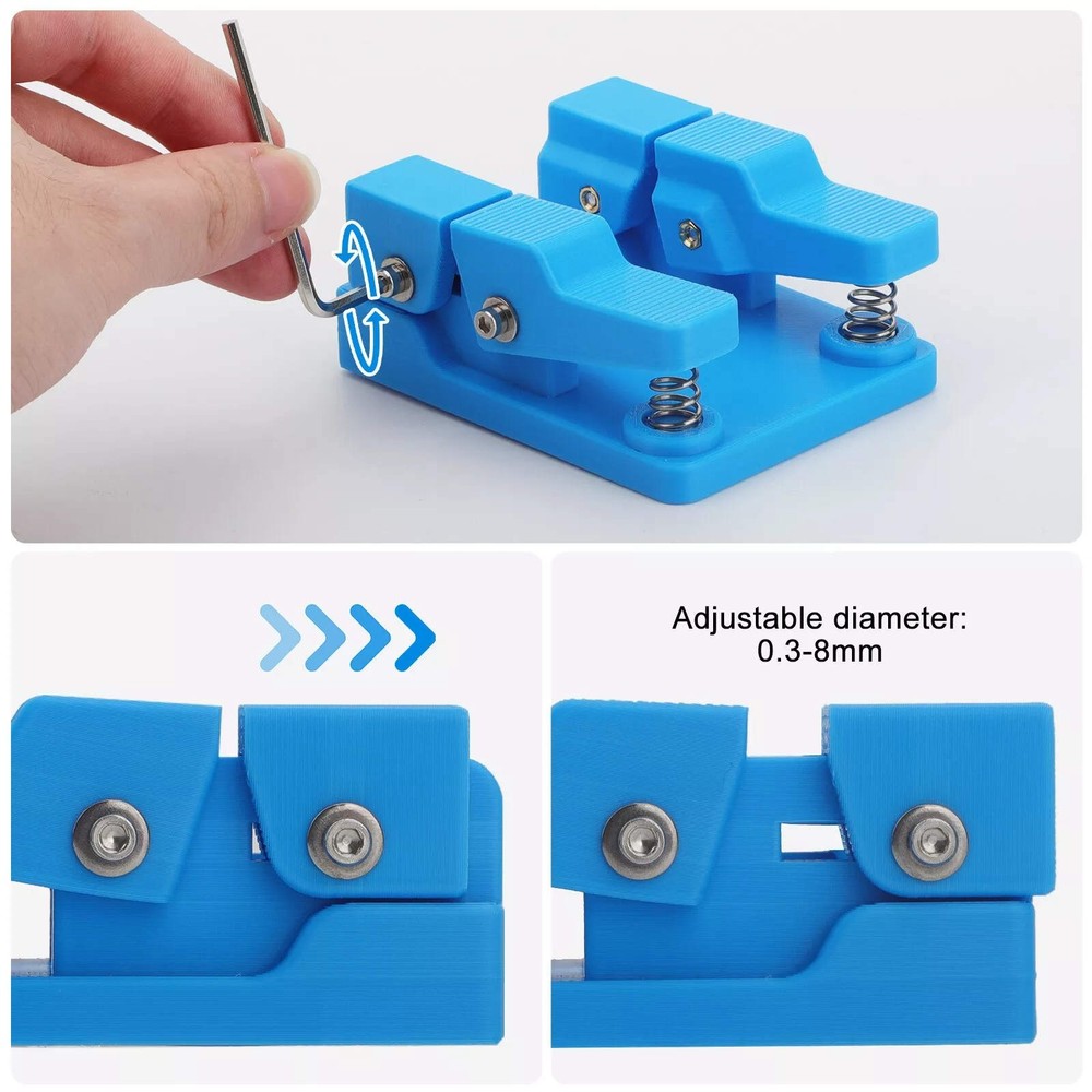 Blue Adjustable Plastic Welding Soldering Station Silicone Wire Clamp Bracket