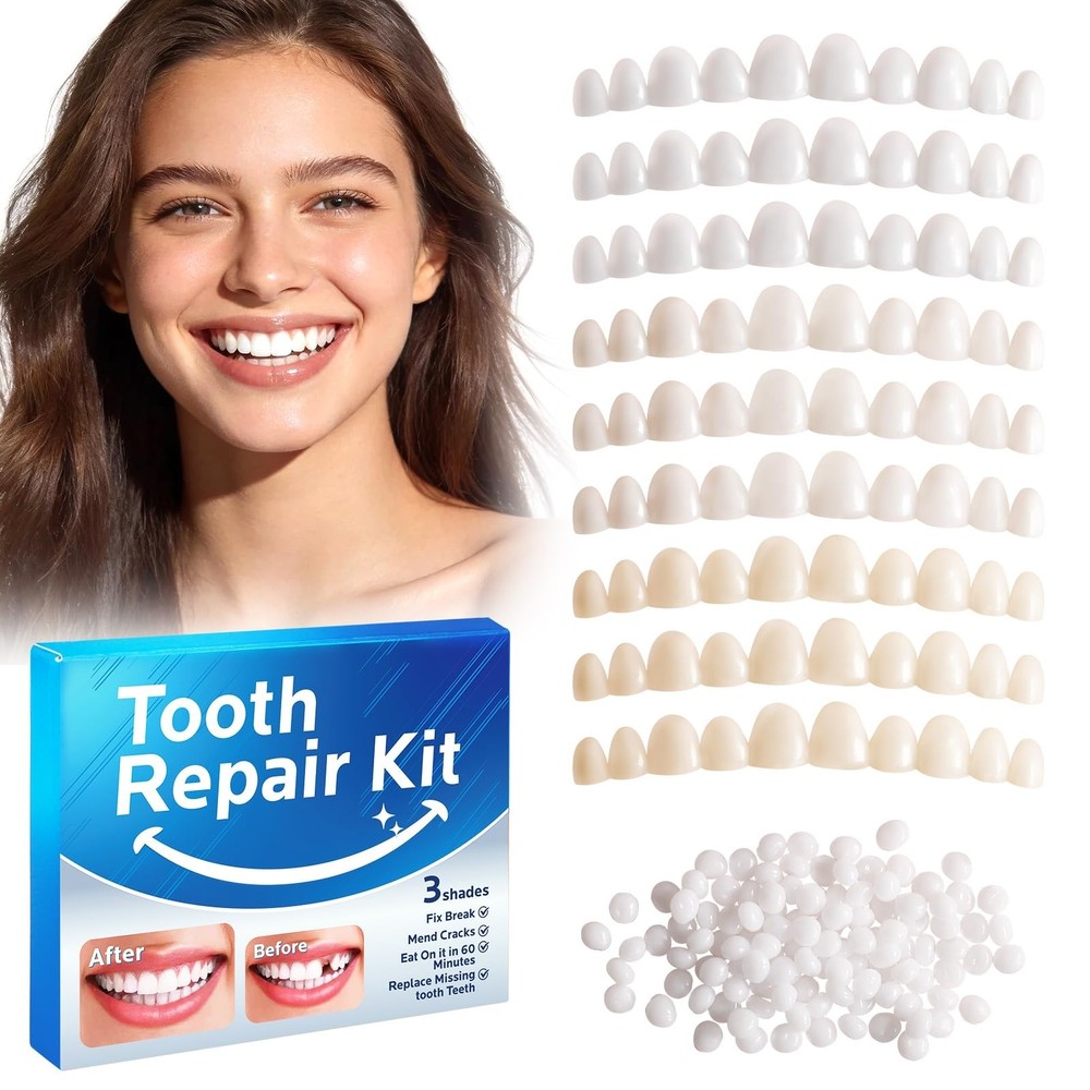 Temporary Tooth Repair Kit: Missing Tooth Replacement Kit Replace Missing or Bro
