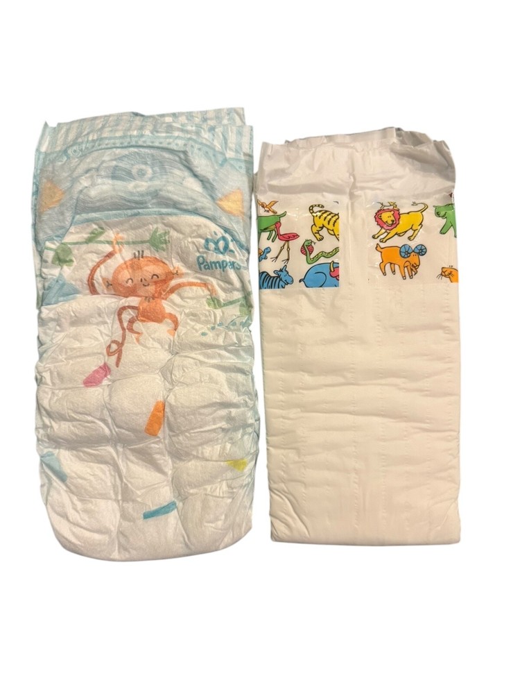 Vintage Generic Plastic Diaper Size Medium for babies up to 23lbs