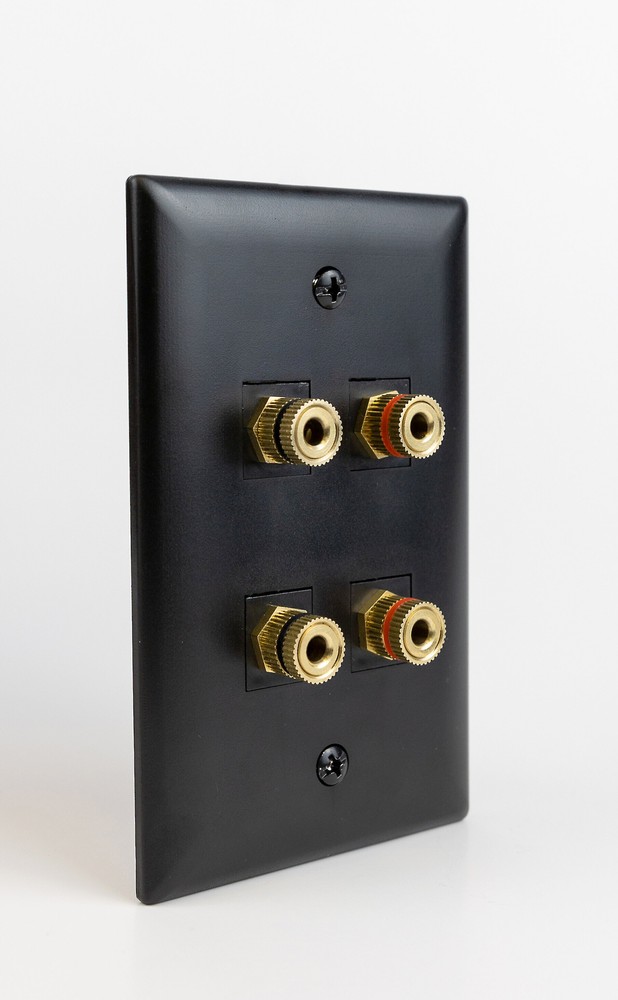 Speaker Snap Keystone Binding Posts 6 Pairs / 12 Pieces -Black