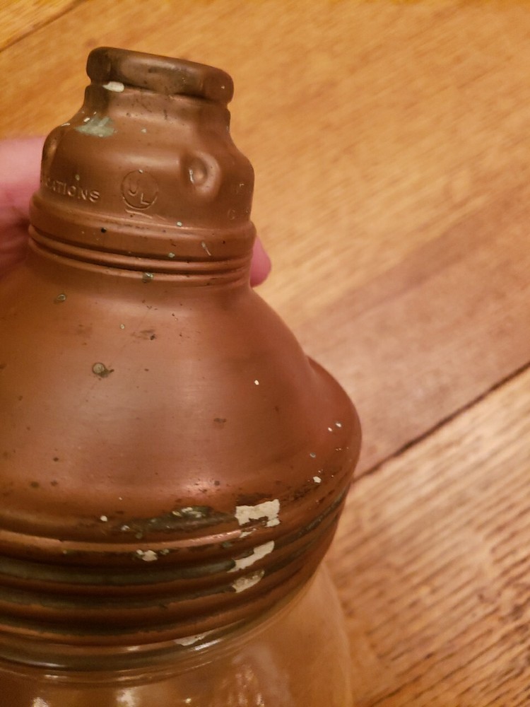 Vintage Benjamin Copper Topped Pendants