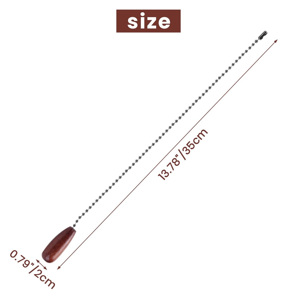 4 Pieces Ceiling Fan Chain Pulls Wooden Pull Chain Extension Pull Chain for7332