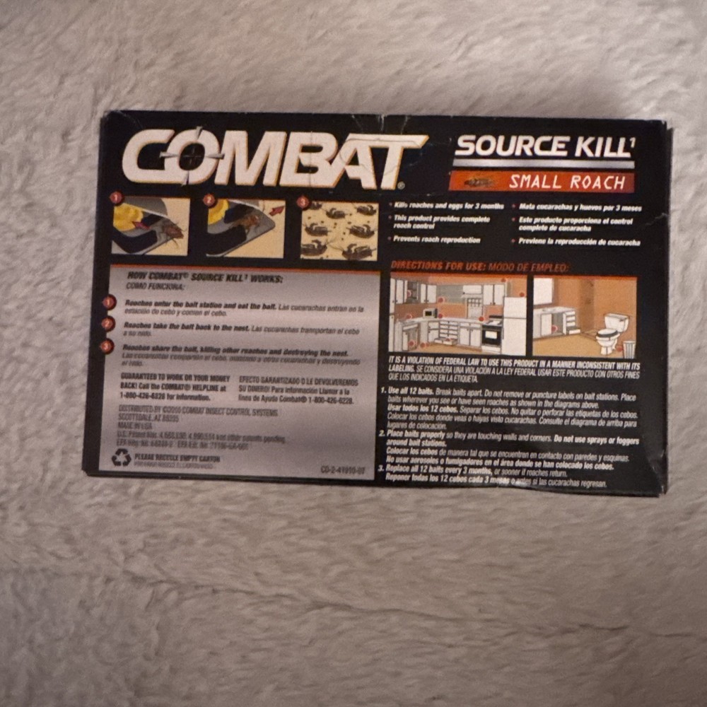 Combat Source Kill Roach Control 12 Bait Stations