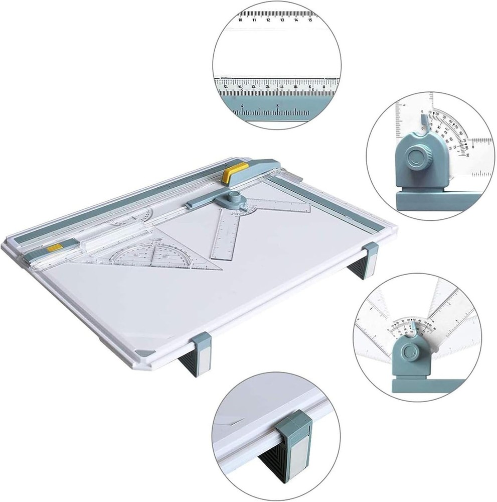 A3 Drawing Board Drafting Table Multifunctional Drawing Board Table w Clear Rule