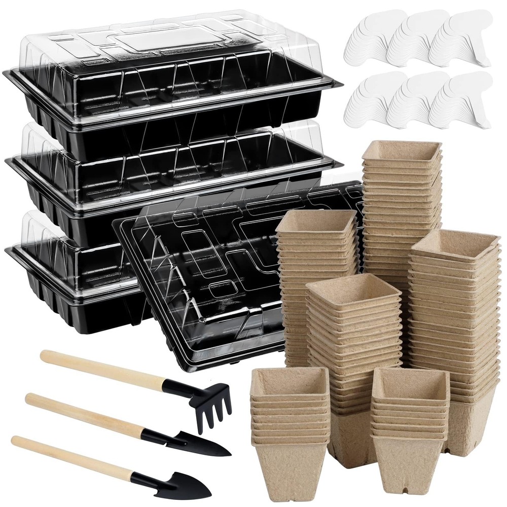 Aodaer 247 Pack Seed Starter Kit Including Peat Pots for Seedlings Seed Start...