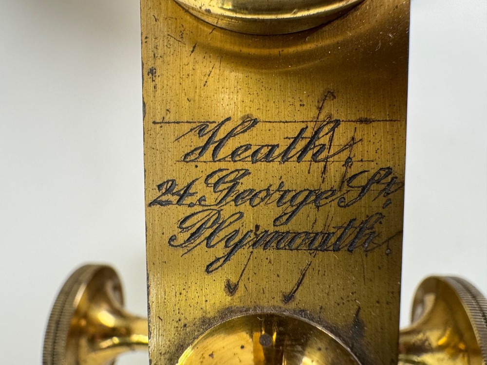 Antique William Heath Monocular Compound Brass Microscope