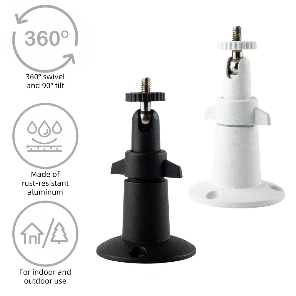 Security Camera Mount Bracket for Camera with 1/4 Screw Head Wall Mount Compa...