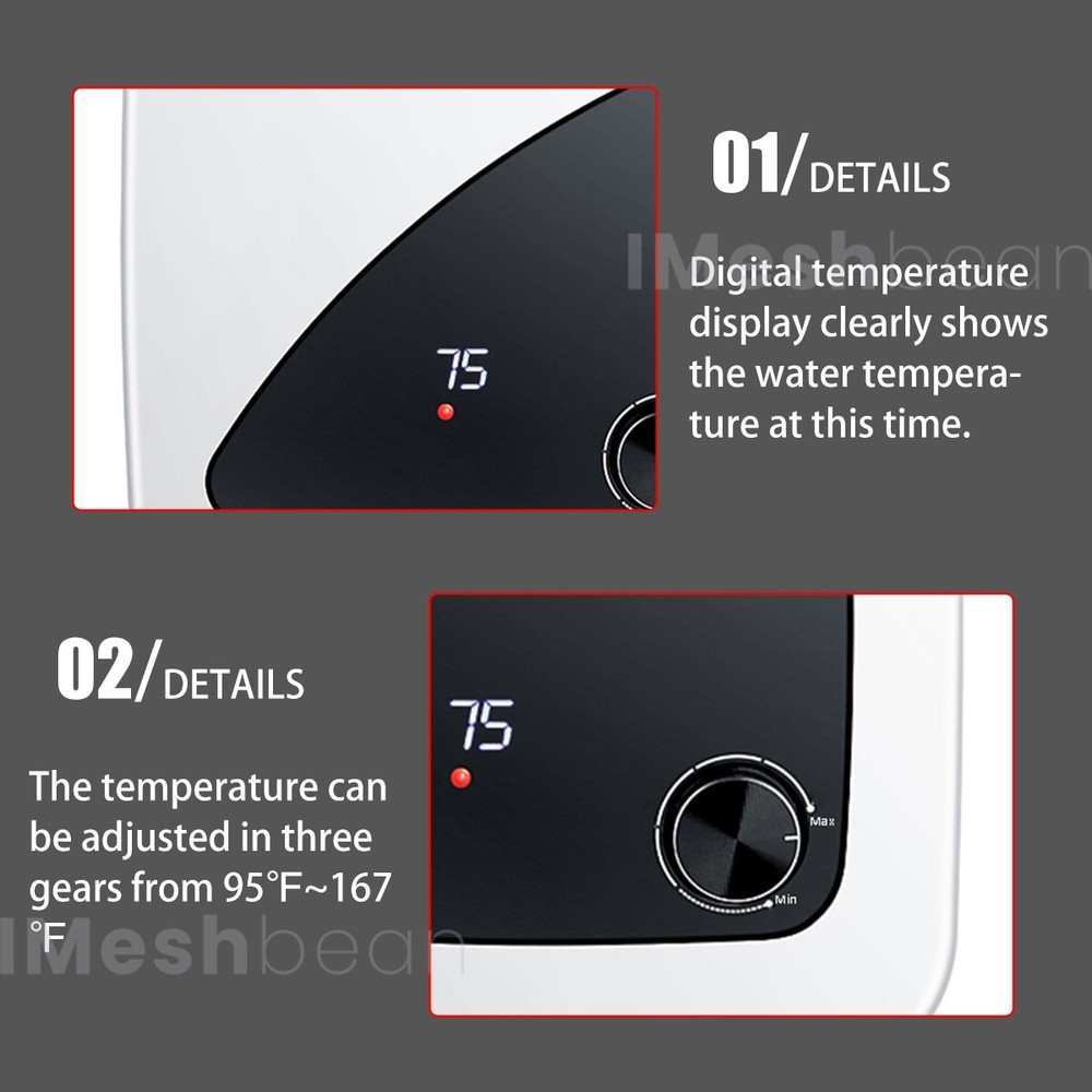 Instant Electric Hot Water Heater Shower Compact Mini-Tank Storage RV 15L 110V