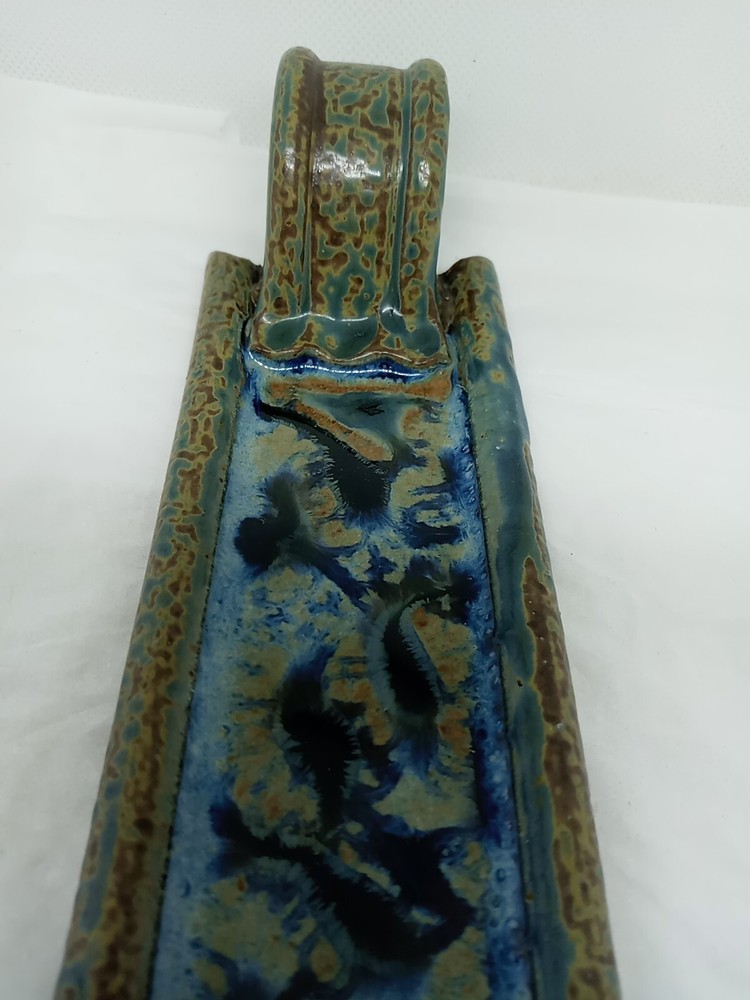 Vtg. Glazed Ceramic Incense Holder . Signed Ray