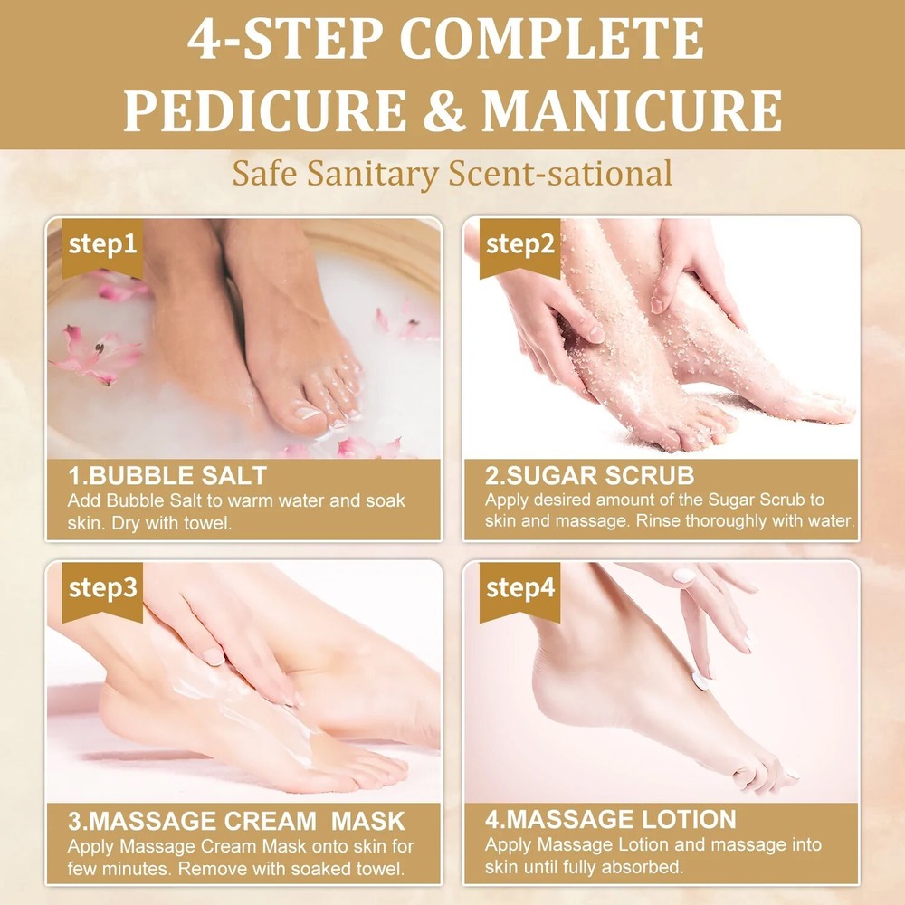 nbc Bubble Spa Pedicure 4 Step Kit - Lemon
