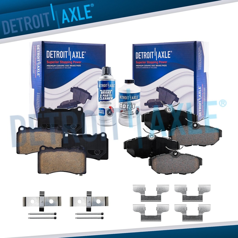 Front and Rear Ceramic Brake Pads Kit for 2011 2012 2013 2014 Ford Mustang