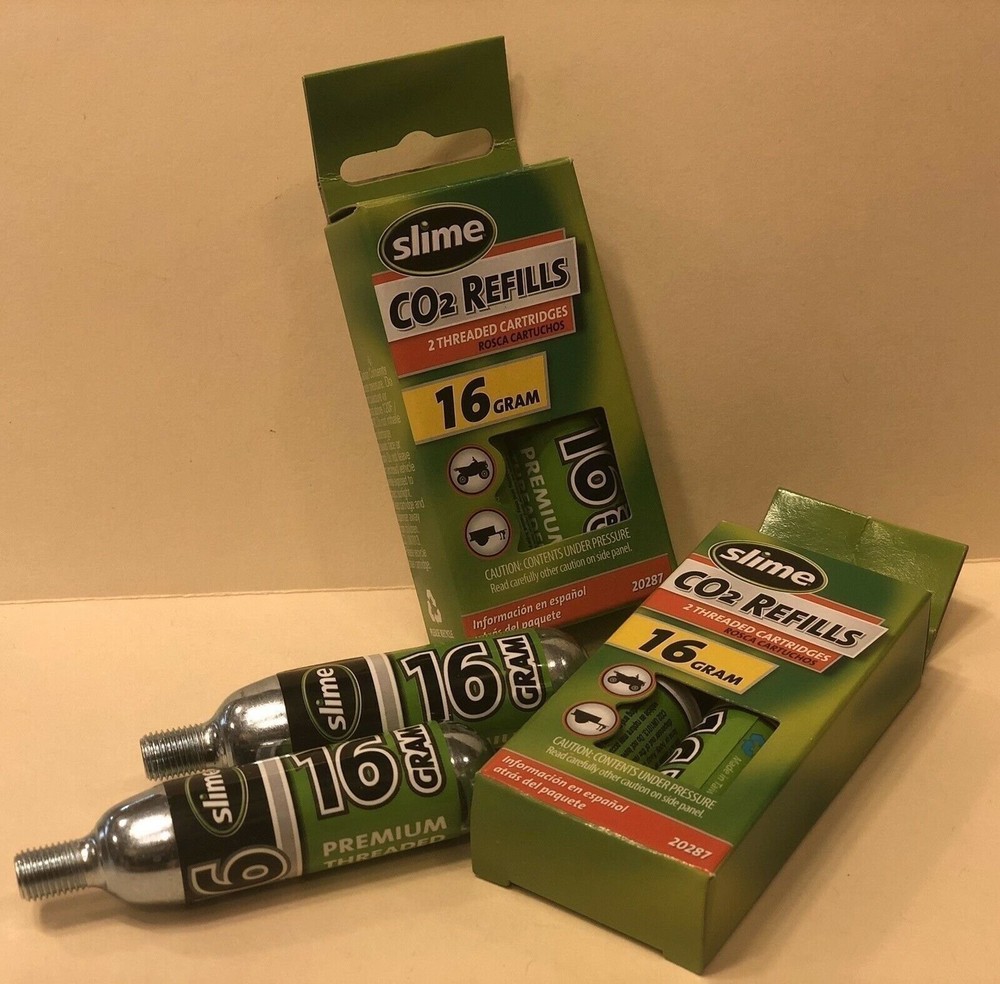 Slime 16 CO2 Threaded Cartridge (2 Pack)