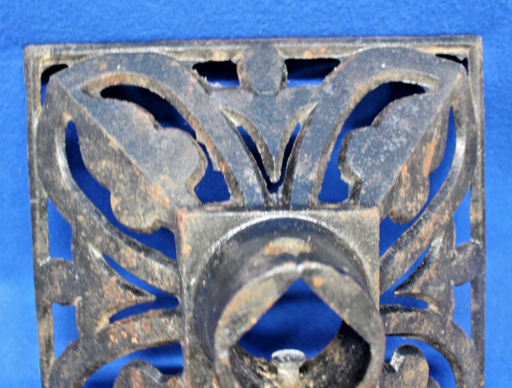 Cast Iron Flagpole Metal Base 9" square